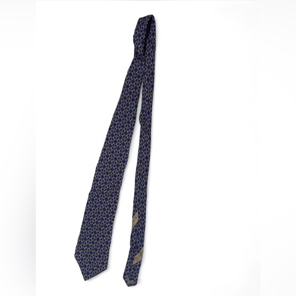 Valentino Other - Valentino Blue and Gold Patterned Tie